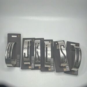 NWT Robert Lee Morris cuff silver bracelet, letter monogrammed! A J K L S T